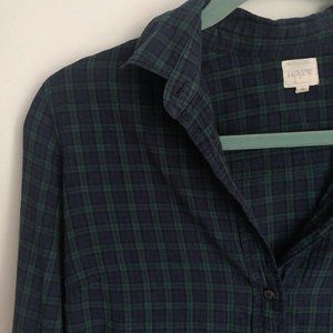 Women's Plaid J-crew Button Down